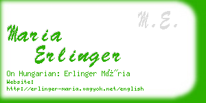 maria erlinger business card